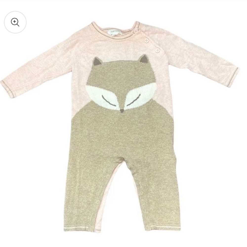 Angel Dear Pink Fox One Piece Romper 100% Cotton